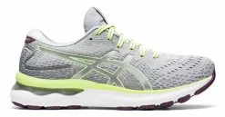 Asics Women's Gel Nimbus 24 - Piedmont Grey/Lime Green (1012B201-020)