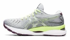 Asics Women's Gel Nimbus 24 - Piedmont Grey/Lime Green (1012B201-020) -Darn Tough Shop 1012B201 020 o