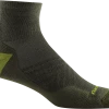 Darn Tough Men's 1/4 Ultra-Light Cushion Running Sock (1040) 2 Darn Tough Men's 1/4 Ultra-Light Cushion Running Sock (1040) -Darn Tough Shop 1040 Fatigue