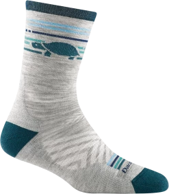 Darn Tough Women's Pacer Micro Crew Ultra-Light Cushion Running Sock - Gray (1050-GRAY)