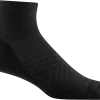 Darn Tough Men's Coolmax 1/4 Ultra-Light Cushion Running Sock (1055) -Darn Tough Shop 1055 Black