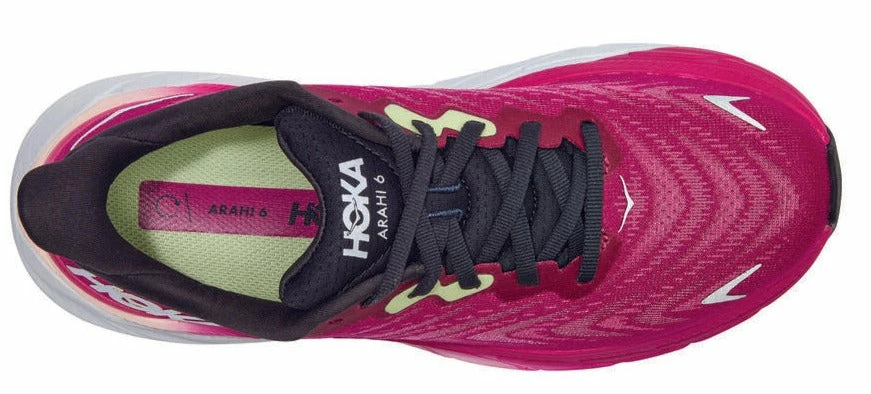 HOKA Women's Arahi 6 Wide (D) - Festival Fuchsia/Ibis Rose (1123197-FFIR) 5 HOKA Women's Arahi 6 Wide (D) - Festival Fuchsia/Ibis Rose (1123197-FFIR) - Image 3