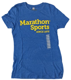 Marathon Sportswear Marathon Sports Women's Logo Tee - Royal/Yellow (W LOGO TEE 2)
