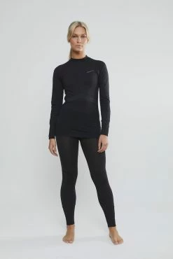 Craft Women's Active Intensity Crewneck Baselayer - Black/Asphalt (1907937-999995)