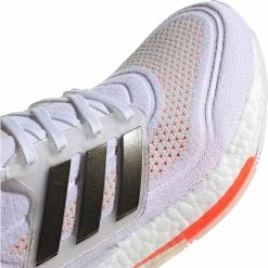 Adidas Women's UltraBoost 21 - White/Black/Solar Red (S23840) -Darn Tough Shop 20652555