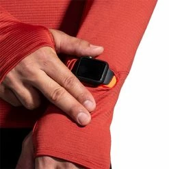 Brooks Men's Notch Thermal Hoodie - Copper/Heather Dark Copper (211402682) -Darn Tough Shop 211402 682 D3 Notch Thermal Hoodie 2