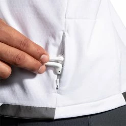 Brooks Men's Run Visible Thermal Hoodie - White/Asphalt/Nightlife (211411134) -Darn Tough Shop 211411 134 D2 Run Visible Thermal Hoodie