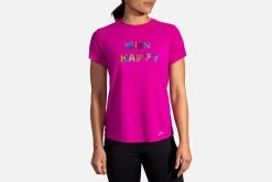 Brooks Women's Distance Graphic Short Sleeve (221469) 22 Brooks Women's Distance Graphic Short Sleeve (221469) -Darn Tough Shop 221469 611 MF Distance Graphic Short Sleeve