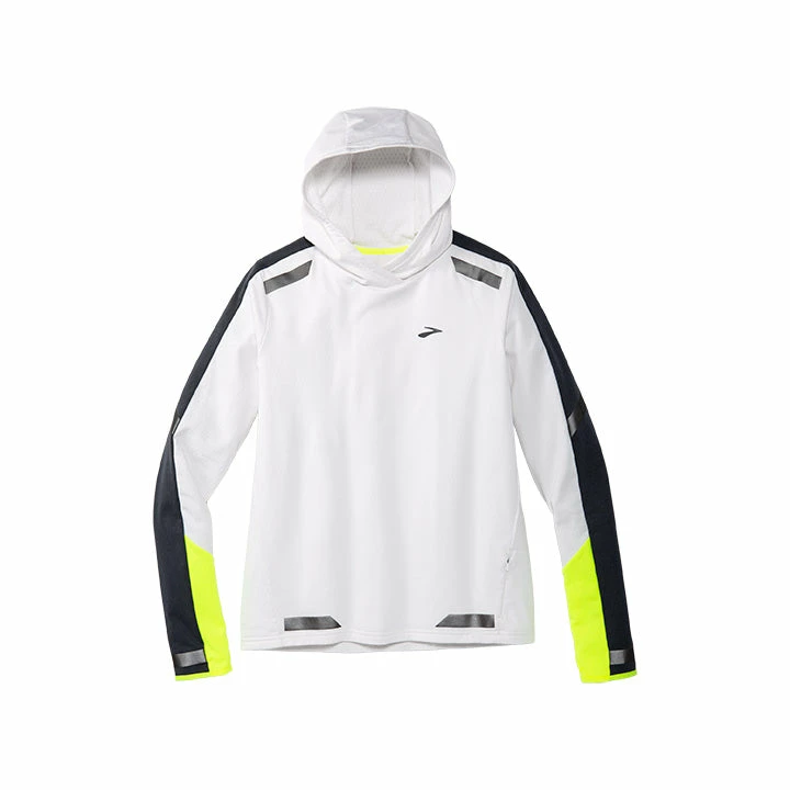 Brooks Women's Run Visible Thermal Hoodie - White/Asphalt/Nightlife (221559134) Brooks Women's Run Visible Thermal Hoodie - White/Asphalt/Nightlife (221559134) -Darn Tough Shop 221559 134 LF Run Visible Thermal Hoodie