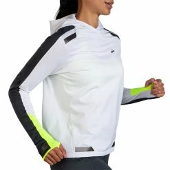 Brooks Women's Run Visible Thermal Hoodie - White/Asphalt/Nightlife (221559134) 4 Brooks Women's Run Visible Thermal Hoodie - White/Asphalt/Nightlife (221559134) -Darn Tough Shop 221559 134 MV Run Visible Thermal Hoodie