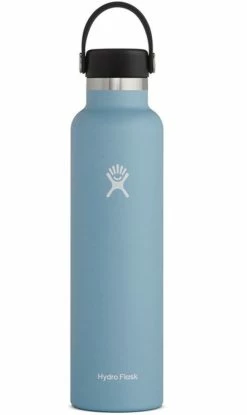 Hydro Flask 24 Oz Standard Mouth Bottles W/Flex Cap - (S24SX) -Darn Tough Shop 24 oz rain standard mouth rain blue