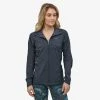 Patagonia Women's Houdini Air Jacket - Smolder Blue (24040SMDB) -Darn Tough Shop 24040 SMDB OM1