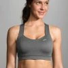 Brooks Uplift Crossback Sports Bra - Heather Asphalt (300616-020) -Darn Tough Shop 300616 020 mf UpLift Crossback hero