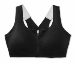 Brooks Women's Dare Zip Run Sports Bra - Black (350075001) -Darn Tough Shop 350075 001 lf Dare Zip d948f07f 7ba2 42bc 9969 31c35463e93f