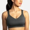 Brooks Women's Drive Convertible Run Bra - Asphalt (350081081) -Darn Tough Shop 350081 081 MF Drive Convertible Run Bra
