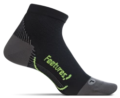 Feetures! Plantar Relief Ultra Light Quarter Sock - Black (PF2501)