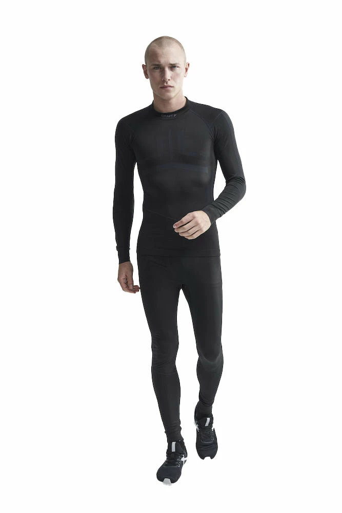Craft Men's Active Intensity Crewneck Baselayer - Black/Asphalt (1907933-999995) 3 Craft Men's Active Intensity Crewneck Baselayer - Black/Asphalt (1907933-999995)