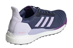 Adidas Women's Solar Glide 19 - Tech Indigo/Cloud White/Purple Tint (EE4333) -Darn Tough Shop EE4333 FTW photo back lateral top transparent