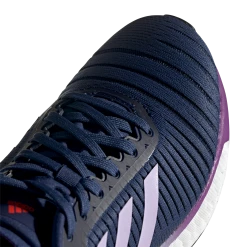 Adidas Women's Solar Glide 19 - Tech Indigo/Cloud White/Purple Tint (EE4333) -Darn Tough Shop EE4333 FTW photo detail 2 transparent