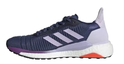 Adidas Women's Solar Glide 19 - Tech Indigo/Cloud White/Purple Tint (EE4333) -Darn Tough Shop EE4333 FTW photo side medial center transparent