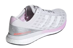 Adidas Women's Adizero Boston 9 - Dash Grey/Footwear White/Clear Lilac (FW2213) 4 Adidas Women's Adizero Boston 9 - Dash Grey/Footwear White/Clear Lilac (FW2213) -Darn Tough Shop FW2213 FTW photo back lateral top transparent