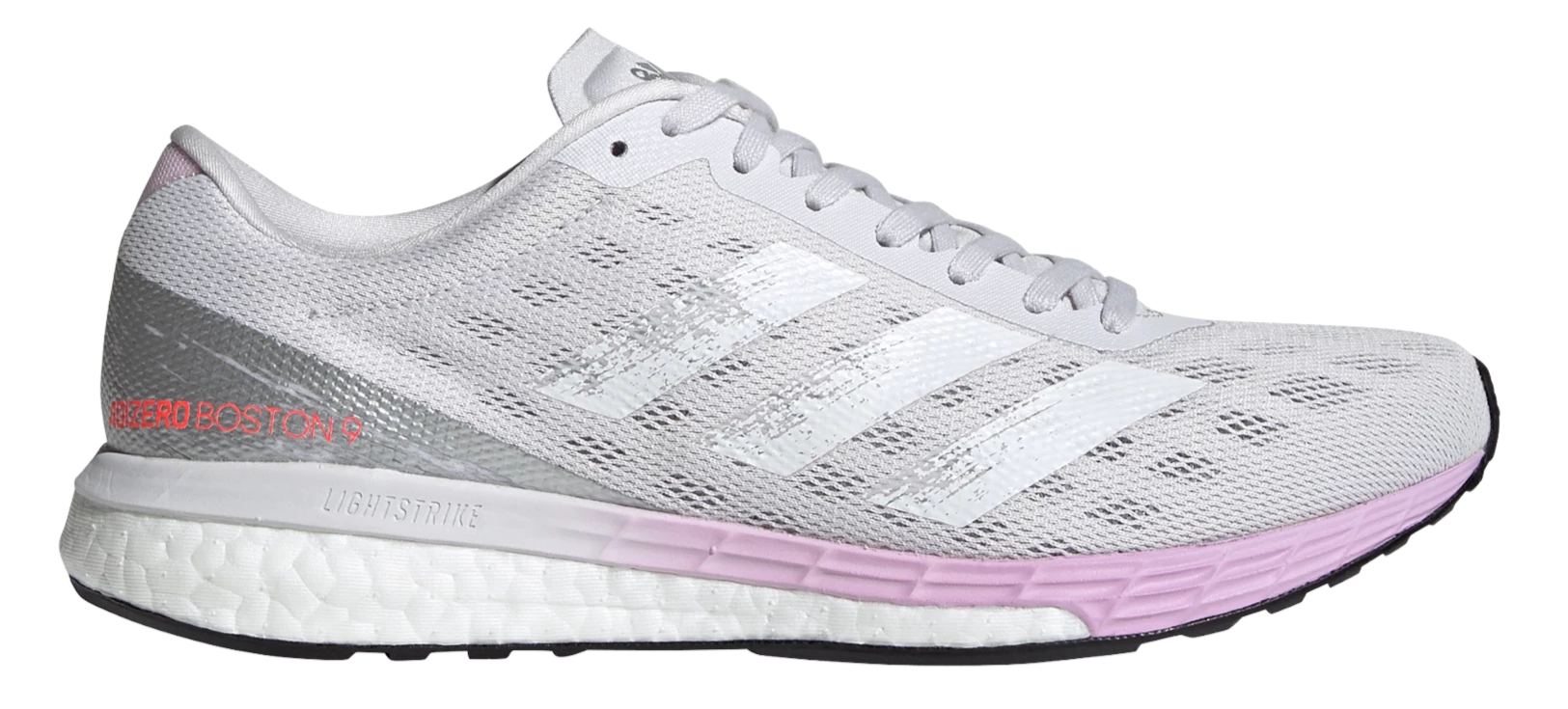 adidas Women's Adizero Boston 9 - Dash Grey/Footwear White/Clear Lilac (FW2213) Adidas Women's Adizero Boston 9 - Dash Grey/Footwear White/Clear Lilac (FW2213) -Darn Tough Shop FW2213 FTW photo side lateral transparent
