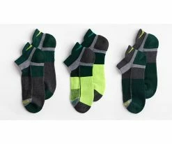 Saucony Inferno 3 Pack Running Socks (M22170) -Darn Tough Shop GreenAssorted