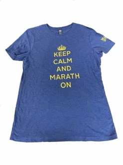 Marathon Sportswear Marathon Sports Women's Keep Calm T-Shirt - Blue/Yellow