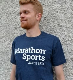 Marathon Sportswear Marathon Sports Men's Logo Tee - Navy/White (M LOGO TEE 1)