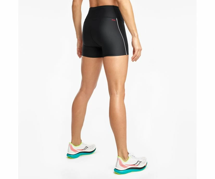 Saucony Women's Fortify 3" Hot Short - Black (SAW800327-BK) 4 Saucony Women's Fortify 3" Hot Short - Black (SAW800327-BK) - Image 2