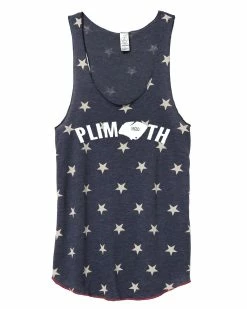 Marathon Sportswear Women's Plimoth Racerback Stars And Stripes Tank - Navy Blue ( PLI-AA1927P-S)