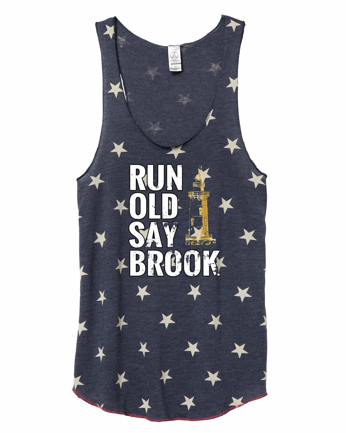 Marathon Sportswear Women's Old Saybrook Racerback Stars And Stripes Tank - Navy Blue (RUNOSB-AA1927P-S) 3 Marathon Sportswear Women's Old Saybrook Racerback Stars And Stripes Tank - Navy Blue (RUNOSB-AA1927P-S)