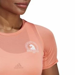 Adidas Women's Boston Marathon® 2023 Allover Print T-Shirt -Darn Tough Shop adidas womens boston marathon 2023 allover print tee shirt pink 4