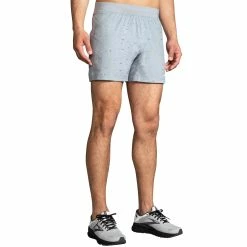 Brooks Men's Sherpa 5" Short -Darn Tough Shop brooks mens sherpa 5 inch running shorts pikes peak speckle print gray 2