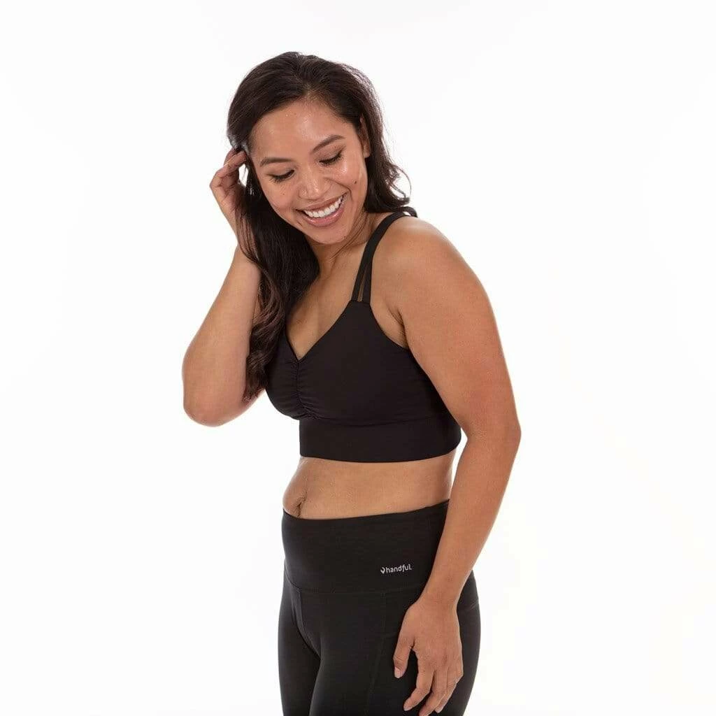Handful Women's Double Down Sports Bra (135) Handful Women's Double Down Sports Bra (135) -Darn Tough Shop cdn shopify com Handful 2019 F19 Women Studio Bra DoubleDown BooyaBlack Back 2936 1
