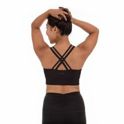 Handful Women's Double Down Sports Bra (135) 4 Handful Women's Double Down Sports Bra (135) -Darn Tough Shop cdn shopify com Handful 2019 F19 Women Studio Bra DoubleDown BooyaBlack Back 2936 2