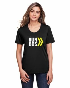 Marathon Sportswear Women's RUN BOS Performance Short Sleeve Tee (TS-RUNBOS-CE111W) -Darn Tough Shop ce111w 9k z