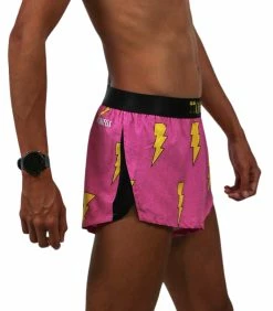 ChicknLegs Men's Shorts -Darn Tough Shop chicknlegs mens hot pink bolts 2 inch half split shorts 3