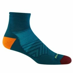 Darn Tough Men's 1/4 Ultra-Light Cushion Running Sock (1040) -Darn Tough Shop darn tough ultralight dark teal 1