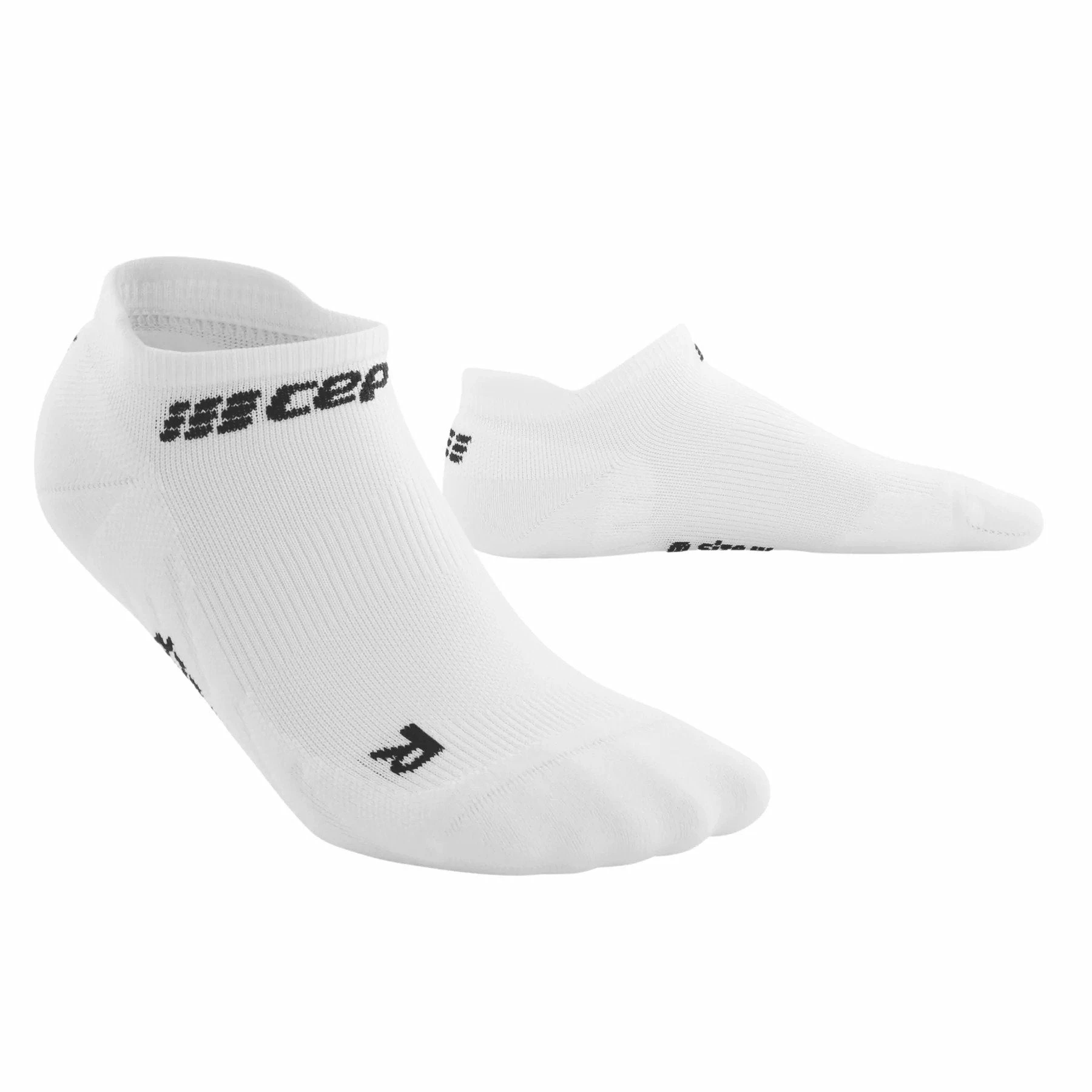CEP Men's Compression No Show Socks 4.0 - White (WP36R) 3 CEP Men's Compression No Show Socks 4.0 - White (WP36R)