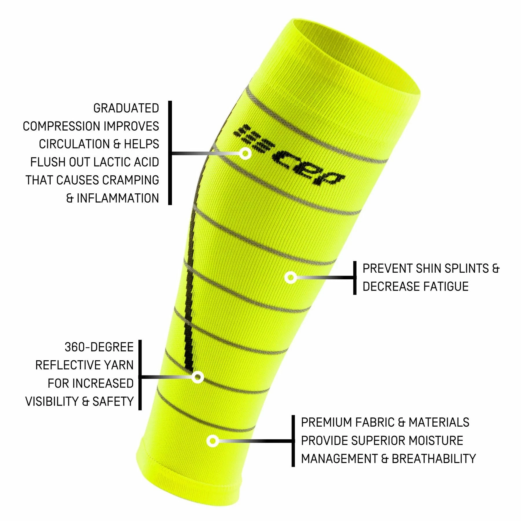 CEP Men's Reflective Calf Sleeves - Neon Yellow (WS50FZ) CEP Men's Reflective Calf Sleeves - Neon Yellow (WS50FZ) -Darn Tough Shop ezgif.com gif maker 2022 09 07T104159.094
