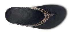 Oofos Women's OOlala Limited Sandal - Black/Leopard (1403) -Darn Tough Shop ezgif.com gif maker 2022 09 26T095952.975