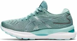 Asics Women's Gel Nimbus 24 - Sage/Clear Blue (1012B201-300) -Darn Tough Shop ezgif.com gif maker 73
