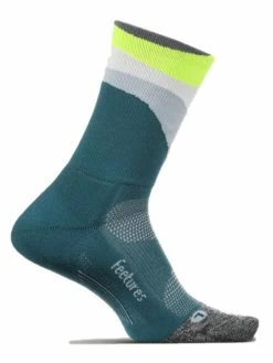 Feetures Elite Light Cushion Mini Crew Running Sock (E903) -Darn Tough Shop feetures teal