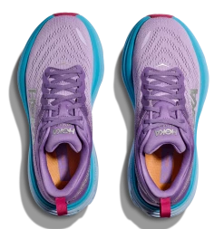 HOKA Women's Bondi 8 -Darn Tough Shop hoka womens bondi 8 running shoe chalk violet pastel lilac purple 2