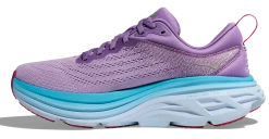 HOKA Women's Bondi 8 -Darn Tough Shop hoka womens bondi 8 running shoe chalk violet pastel lilac purple 4
