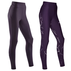 CEP Women's Reflective Tights - Purple (W2A96N) -Darn Tough Shop reflective tights purple women 8