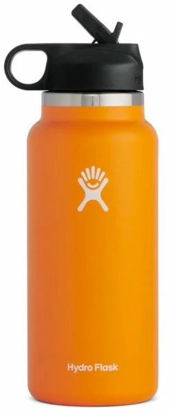 Hydro Flask 32oz Wide Mouth W/ Straw Lid Bottles (W32BSW) 7 Hydro Flask 32oz Wide Mouth W/ Straw Lid Bottles (W32BSW) -Darn Tough Shop w32bsw clementine