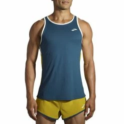 Brooks Men's Atmosphere Singlet 16 Brooks Men's Atmosphere Singlet -Darn Tough Shop www brooksrunning com 211384 428 mv atmosphere singlet mens sleeveless running top 1