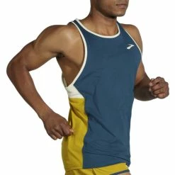 Brooks Men's Atmosphere Singlet 17 Brooks Men's Atmosphere Singlet -Darn Tough Shop www brooksrunning com 211384 428 mv atmosphere singlet mens sleeveless running top 2